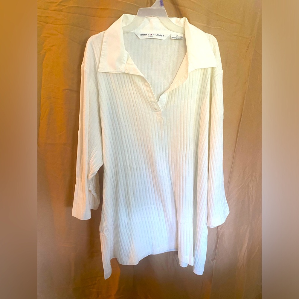 Plus size Tommy Hilfiger women’s white blouse